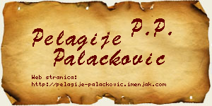 Pelagije Palačković vizit kartica